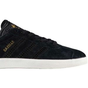 Adidas Gazelle trainers runners women’s black gold size 7